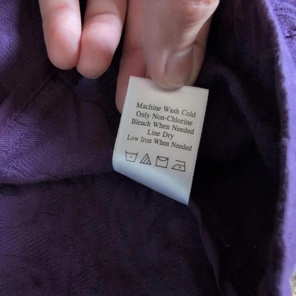 Coldwater Creek Jacket Womens 14P Purple Textured Jacquard Zip Front Petite - Picture 8 of 8